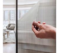 Frosted Window Privacy Film 90x300cm - Non-Adhesive 3D Decorative Glass Sticker for Bathroom & Living Room - Enhance Privacy & Aesthetic Appeal, Easy Installation