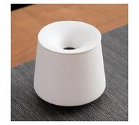 Frosted Windproof Ceramic Ash Tray with Funnel Lid Design(White)
