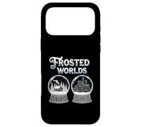 Frosted Worlds Snow Globe Cabin And City Lights Case for iPhone 17 Pro Max