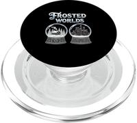 Frosted Worlds Snow Globe Cabin And City Lights PopSockets PopGrip for MagSafe