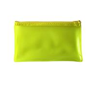Frosted Yellow Pencil Case 8x5 Inch - See Through Exam Clear Translucent