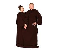 Froster Blanket Dressing Gown for Couple, Warm Wearable Blanket with Sleeves for Two, Soft (Chocolate)