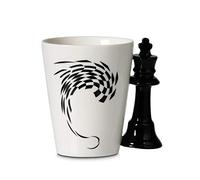 Froster Chess Mug with Chess Piece Handle, Gift for Chess Players, Brainy People, 400ml, Gift Box (King)