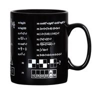 Froster Genius Mug, 300ml Black Mug with Math & Logic Puzzles to Solve, Maths Gift for Maths Teachers, Students, Brain Training, Geek Gift