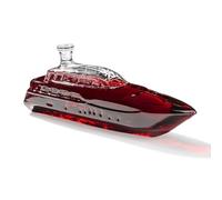 Froster Yacht Decanter, Whiskey Decanter 1000 ml, Yacht-Shaped Carafe, Motorboat, 40th Birthday Gift for Men