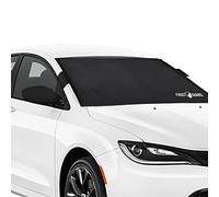 Frostguard Plus | Winter Windshield Cover for Ice and Snow, Standard Size (Black) - Built-in Security Panels, Wiper Blade Coverage + Mirror Covers - Fits Standard Size Cars, 59 x 41 Inches