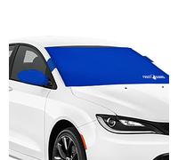 Frostguard Plus | Winter Windshield Cover for Ice and Snow, Standard Size (Indigo) - Built-in Security Panels, Wiper Blade Coverage + Mirror Covers - Fits Standard Size Cars, 59 x 41 Inches