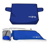 FrostGuard Plus | Winter Windshield Cover for Ice and Snow, XL Size (Indigo) - Built-in Security Panels, Wiper Blade Coverage + Mirror Covers - Fits XL Size Cars, Trucks and SUVs, 68 x 41 Inches