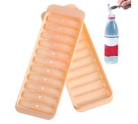 Frosty Cylinder, Ice Bar Maker with Lid, 65-Gram Mold Silicone PP Build Materials, Narrow ICES Tray Design, Chilled Beverage Tool with Slim Style, Beach Summer Accessories for Wine and Bottled Juice