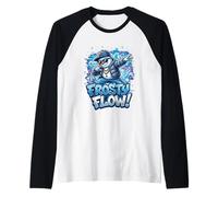 Frosty Flow - Rap Snowman Urban Holiday Design Raglan Baseball Tee