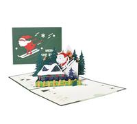 Frosty Fun Santa’s Ski Slope 3D Pop Up Christmas Card