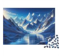 Frosty Mountain Peaks 1000 Piece Jigsaw, Festive Gift, 52x38cm/1000pcs