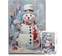 Frosty The Snowman 1000 Piece Jigsaw Puzzles for Adults Teenagers Creative Problem Solving Game Heartfelt Memorable Gift Idea Size 38x26cm