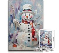 Frosty The Snowman 1000 Pieces Puzzles for Adults Playful Learning Cognitive Activity for Joyful Surprises Size 38x52cm