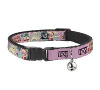 Frosty the Snowman Breakaway Cat Collar | Frosty the Snowman Pose and Logo Karen and Hocus Pocus Pinks Durable Adjustable Bell ID Tag Ring
