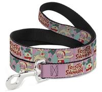 Frosty the Snowman Dog Leash | Frosty the Snowman Pose and Logo Karen and Hocus Pocus Pinks Durable Stylish For Walks