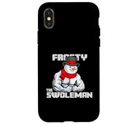 Frosty the Swoleman - Funny Muscular Snowman Christmas Gym Case for iPhone X/XS