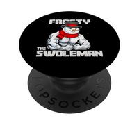 Frosty the Swoleman - Funny Muscular Snowman Christmas Gym PopSockets Adhesive PopGrip