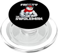 Frosty the Swoleman - Funny Muscular Snowman Christmas Gym PopSockets PopGrip for MagSafe