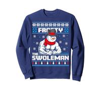 Frosty the Swoleman Funny Ugly Christmas Sweater Gym Workout Sweatshirt