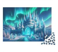 Frosty Winter Castle 1000-Piece Jigsaw Puzzle for Adults, 70x50cm/1000pcs, Smooth White Cardboard Pieces; for Progress Whenever Time Allows