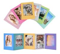 FrostyFlair 10 Pieces Magnetic Picture Frames, 6x9cm Mini Photo Frames, Colourful Magnetic Photo Frames for Fridge School Office, 12 Colours