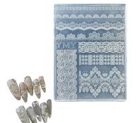 FrostyFlair 3D Nail Art Forms with Tips, Silicone Nail Tools, Y2k Decorations Nail Accessories, Nail Design & Nail Stencils, Nail Design