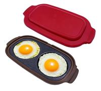 FrostyFlair Egg Cooker, Red Multifunctional Egg Cooker for Microwave, Poacher for Breakfast Rolls, Time-Saving Portable, For Home & Travel, Gifts