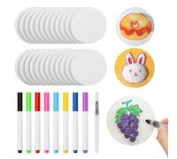 FrostyFlair Magic Puffy Paint Kit, 3D Foam Painting Set with 24 Pieces of 4-Inch Foam Texture Papers, 8 Colour Markers, 1 Water Brush, Magic Puffy Paint for Foam Texture Painting