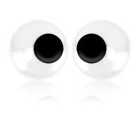 FrostyFlair Self-Adhesive Wobbly Eyes Large, 2-Piece 150mm Plastic Wobbly Eyes, Self-Adhesive Safety Eyes for Crochet Animals, Black and White Googly Eyes