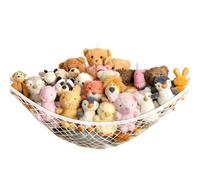 FrostyFlair Stuffed Animal Storage Net, Large Plush Toy Storage Hammock with Nails, Children's Room Furniture, Net for Soft Toys, Toy Storage