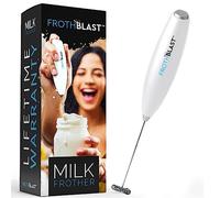 FrothBlast Milk Frother Handheld for Coffee (Foam Maker) Electric Whisk Drink Mixer for Lattes, Cappuccino, Frappe, Matcha, Hot Chocolate (WHITE)