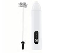 Frother Wand - 8 Inch USB Rechargeable Electric Mixer for Smooth Blending, Lightweight Handheld Design with Stainless Steel Whisk, Latte and Hot Drink Blender for Coffee, Hot Chocolate