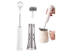 Frother Wand - Rechargeable Drink Blender, Double-Head Hand Mixer | Portable Electric Coffee Frother with USB Charging for Home Cafe Morning Brunch Dinner Party Holiday Picnic Beverage Preparation