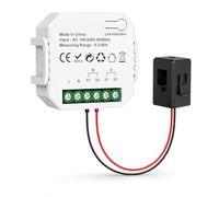 FROTLVM 1 Channel 80A WiFi Smart Energy Monitor, Clamp-On Electricity Meter with CT Sensor, Real-Time Power Consumption Monitor, Tuya Smart Life App, 2.4GHz WiFi, Works with Alexa Google Assistant