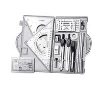 Frotox Architect Set Professional Geometry Set 16 Compass And Protractor Set Drafting Tool Drawing Stencil Interior Design Tool,Includes paper cutter and pencil sharpener blade products