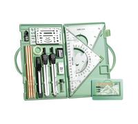 Frotox Architect Set Professional Geometry Set 16 Compass And Protractor Set Drafting Tool Drawing Stencil Interior Design Tool,Includes paper cutter and pencil sharpener blade products