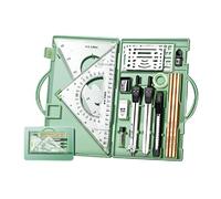 Frotox Architect Set Professional Geometry Set 18 Compass And Protractor Set Drafting Tool Drawing Stencil Interior Design Tool