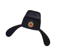 Frotox Chinese Traditional Official Hat Nonwoven Fabric Historical Reenactment Costume Accessory Flying Fish Hat for Festival Flying Fish Cap Festival Costume