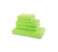frottana Pearl Towel-Set, 2 guest towels 30 x 50 cm & 2 hand towels 50 x 100 cm & 1 shower towel 67 x 140 cm made of 100% cotton, wild lime
