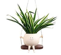 Frovale Succulent Plant Pot, Happy Sitting on The Swing, for Indoor Outdoor Home Garden Decor