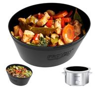 FROVEN 4-4.5 Quart Silicone Slow Cooker Liners Oval - Thickened, Weighted & Sturdy Reusable Crockpot Inserts. Leakproof, Dishwasher Safe, Compatible with Most 4QT to 4.5QT Crock Pot Slow Cookers.