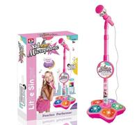 FROVOL 2026 New Star Microphone with Stand, Got Built-in Music, Colorful Lights, Echo Effects, Portable Karaoke Machine for Singing, Music Play, Fun and Easy-to-Use