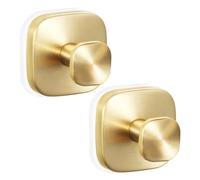 FROVOL 2PCS Steel Suction Cup Hooks Wall Mount Punch Strong Suction Towel Rust-Proof Square Hanging Cup Rack