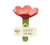 FROVOL Bee Watering Station, Water Cups For Bees, Flower Shaped Bee Cups For Garden, Flower Shaped Bee Cups,Colorful Flower Pollinator Drinking Feeder With Stake Base, Outdoor Waterer For Yard Lawn