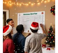 FROVOL Jumbo Thanksgiving Word Search Poster - Giant 36" X 24" Wall Game, Poster-Size Word Search, Giant Thanksgiving and Christmas Activity Poster for Families