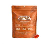 FROVOL Skin Tanning Gummies, with Vitamin C & E, Astaxanthin, Beta Carotene, Skin Radiance & Hydration for Natural Looking Glow, Bronzing, Vegan & Sugar Free, Non-GMO, 60 Count