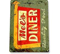 Froy B935 Mels Diner Restaurant Retro Rusty Rustic Wall Tin Sign Retro Iron Poster Painting Plaque Metal Sheet Vintage Personalized Art Creativity Decoration Crafts For Cafe Bar Garage Home