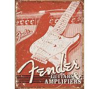 Froy Fender Guitars Amplifiers Wall Tin Sign Retro Iron Poster Painting Plaque Metal Sheet Vintage Personalized Art Creativity Decoration Crafts For Cafe Bar Garage Home