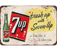 Froy Fresh With 7-Up Wall Tin Sign Retro Iron Poster Painting Plaque Metal Sheet Vintage Personalized Art Creativity Decoration Crafts For Cafe Bar Garage Home